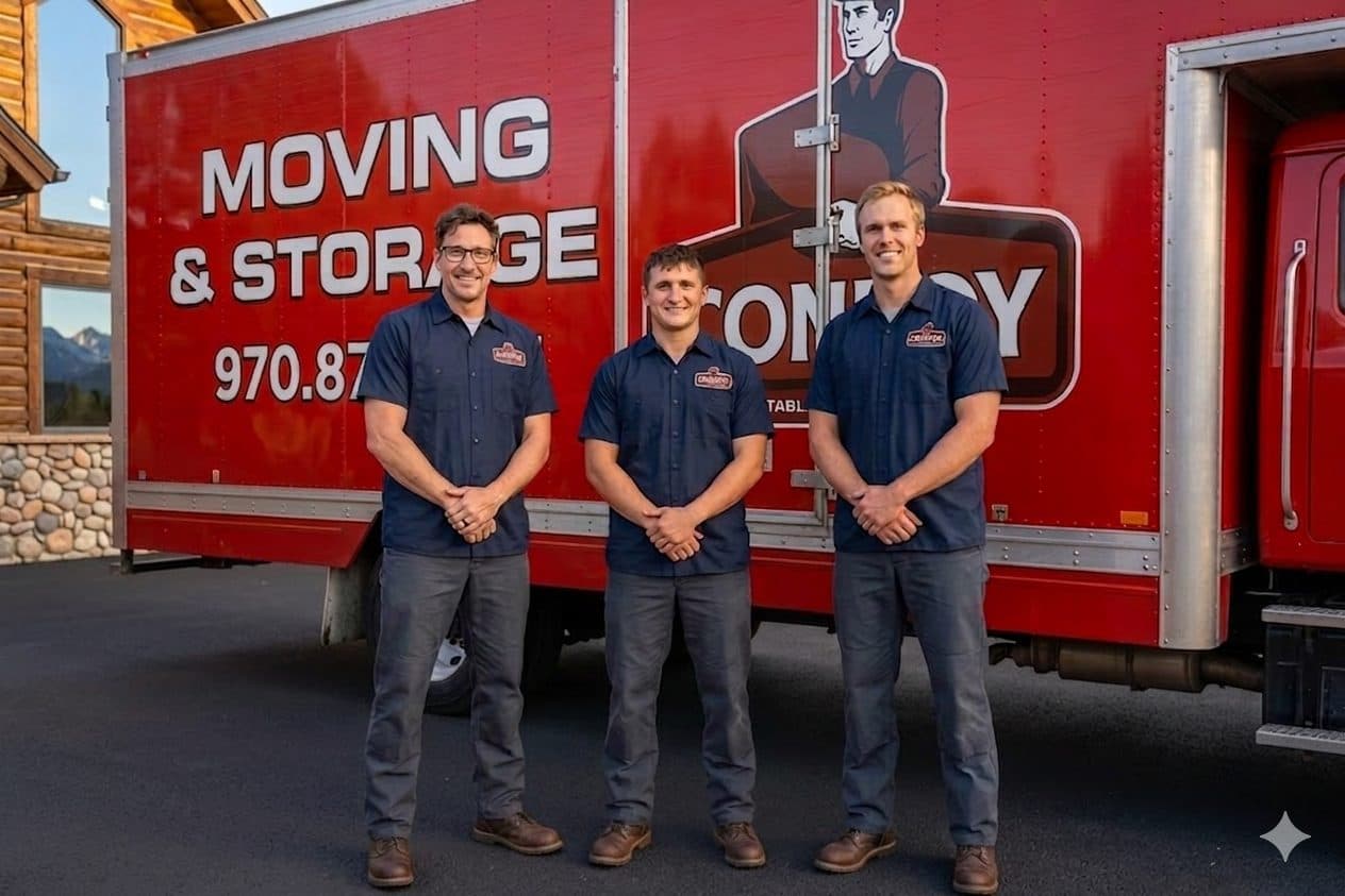 Conroy Moving crew standing in front of truck