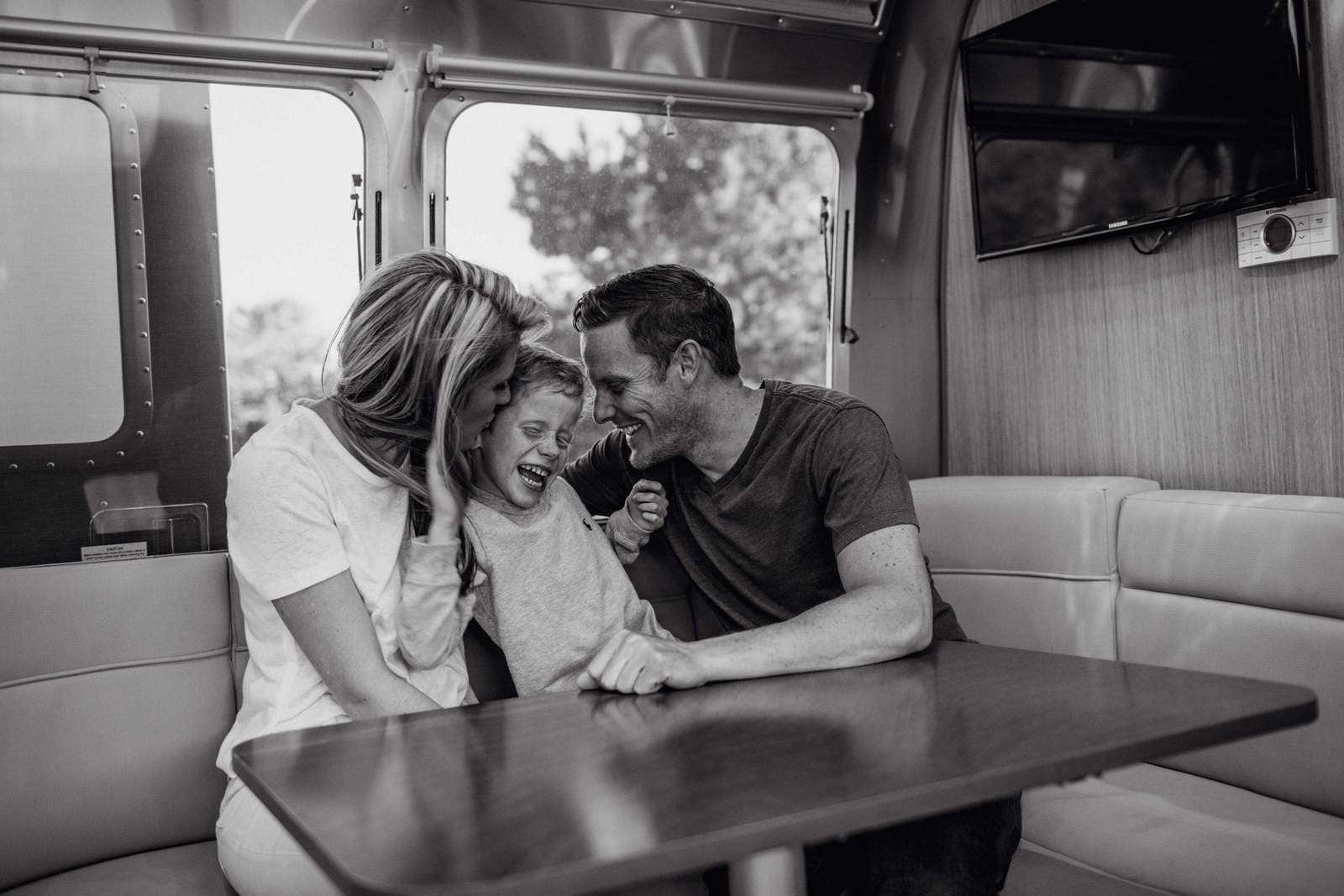 Happy family in their new home - the feeling of a perfect move